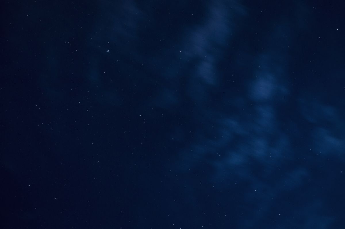 The night blue sky