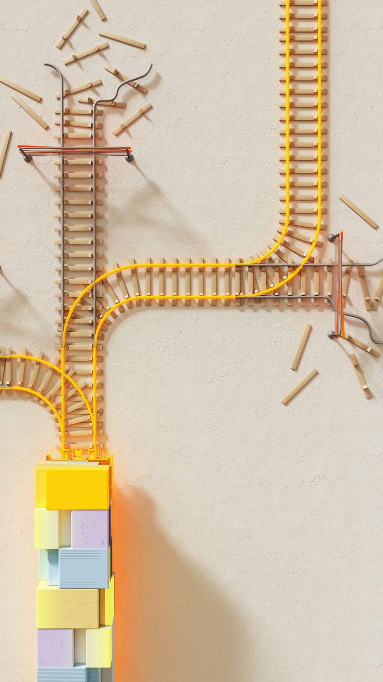 Converging tracks